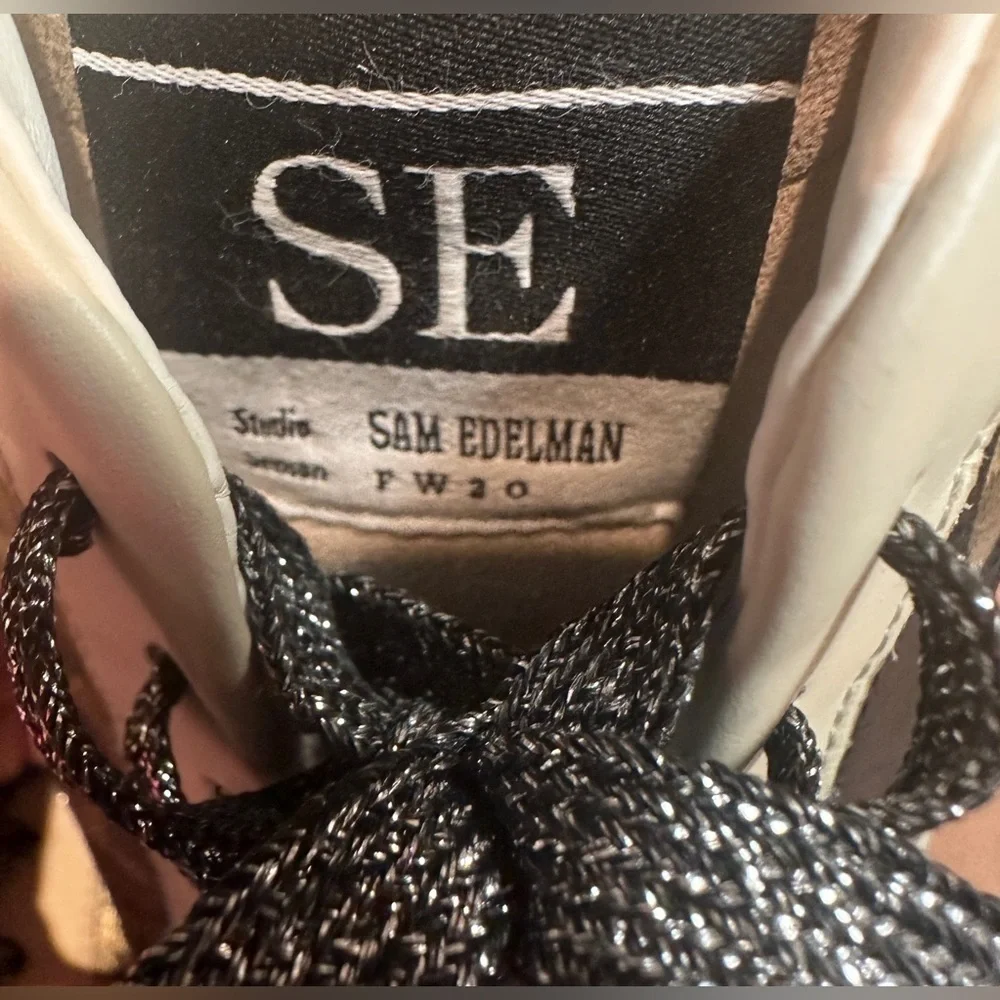 Sam Edelman Areson Leopard Print Distressed Design Sneakers Women’s Size 9.5M